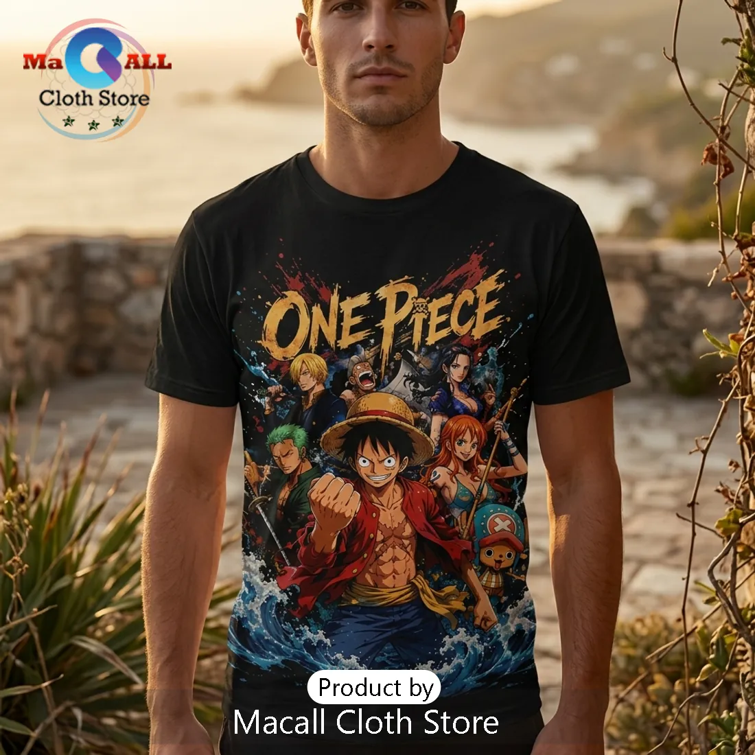 One Piece Luffy Monkey D King of Pirates Anime Series T-Shirt One Piece Luffy Monkey D King of Pirates Anime Series T-Shirt