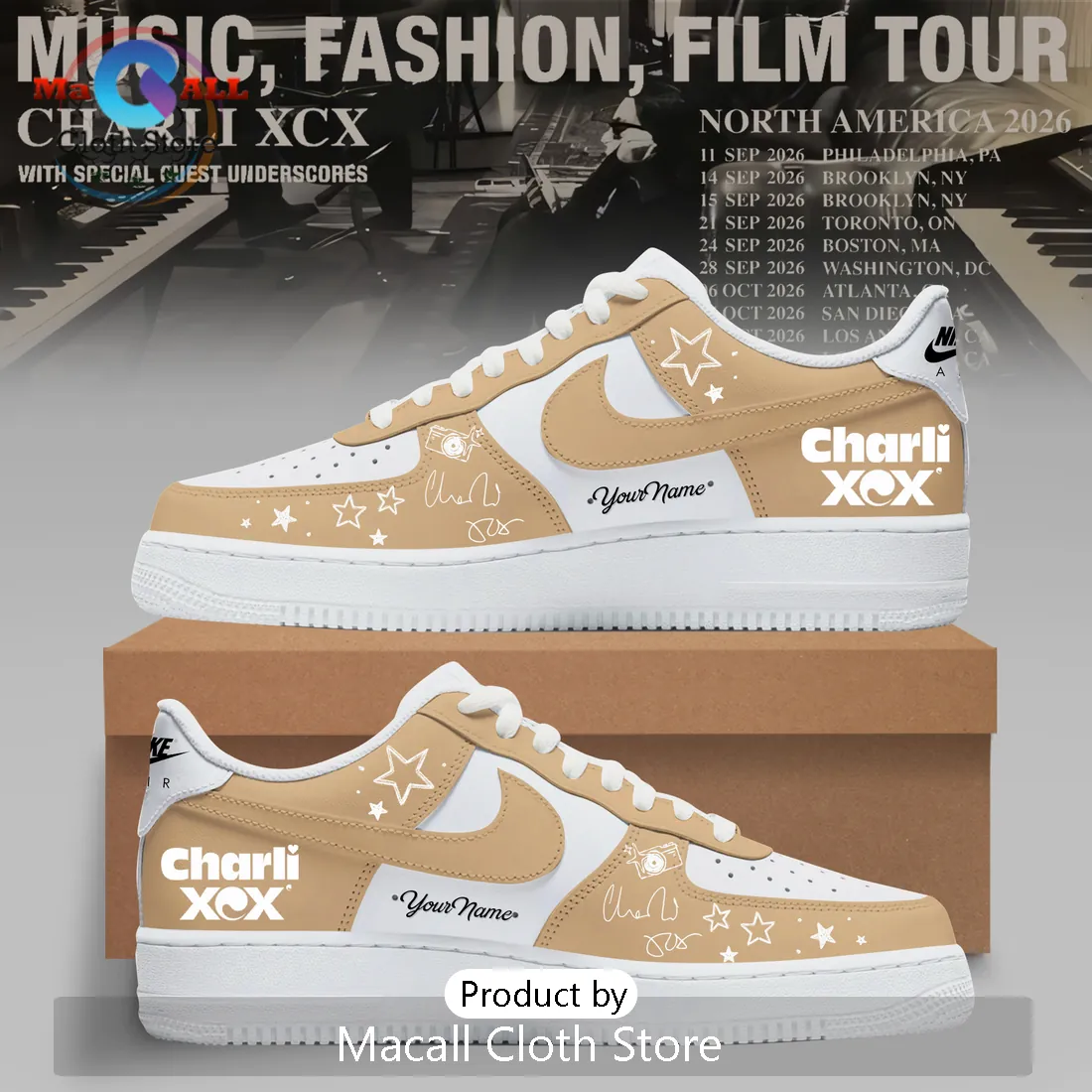 Charli XCX x Nike Air Force 1 Music Fashion Film 2026 Tour Collectible Sneakers Charli XCX x Nike Air Force 1 Music Fashion Film 2026 Tour Collectible Sneakers