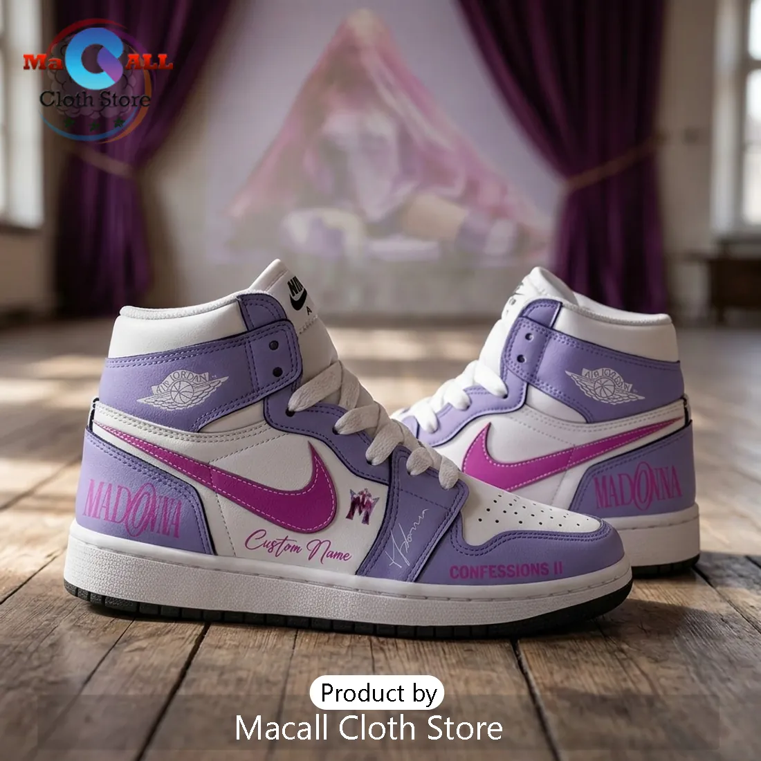 Madonna x Jordan Confessions II Limited Edition Custom Name High Top Shoes Madonna x Jordan Confessions II Limited Edition Custom Name High Top Shoes