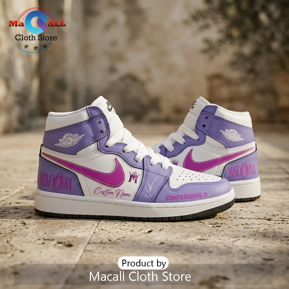 Madonna x Jordan Confessions II Limited Edition Custom Name High Top Shoes Madonna x Jordan Confessions II Limited Edition Custom Name High Top Shoes
