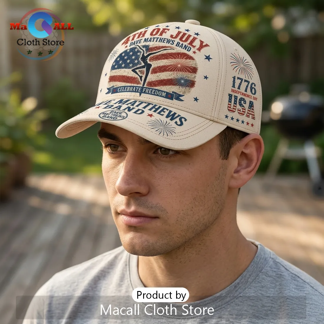 Dave Matthews Band 4th of July Independence Day American Flag Baseball Cap Dave Matthews Band 4th of July Independence Day American Flag Baseball Cap