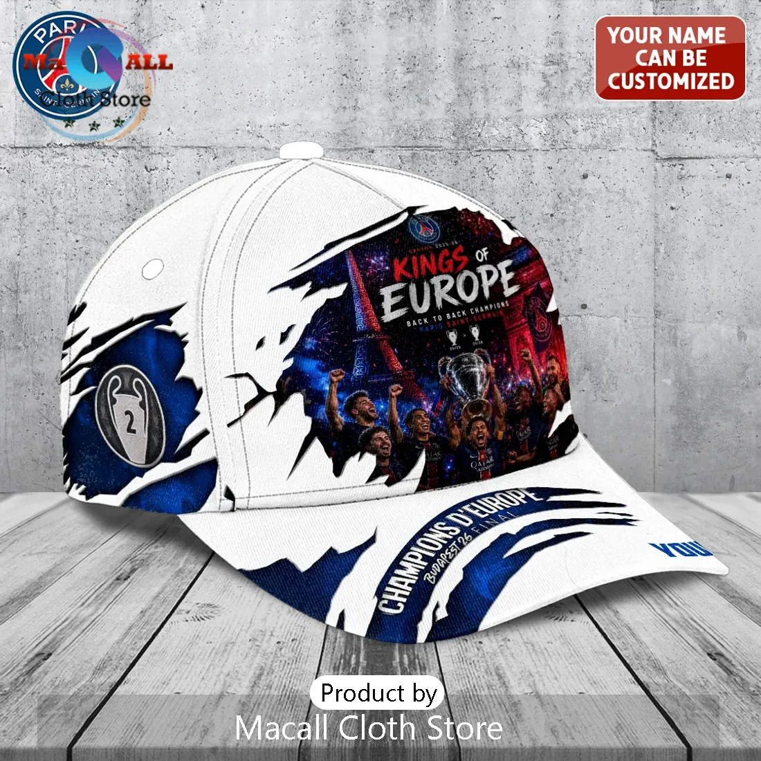 Paris Saint-Germain Champions of Europe 2026 Cap Paris Saint-Germain Champions of Europe 2026 Cap