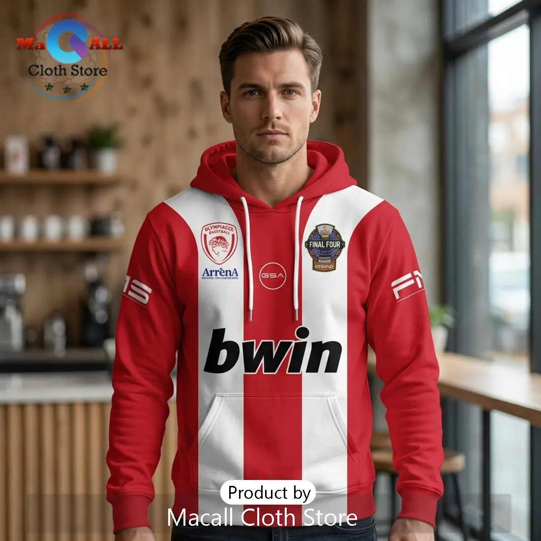 Olympiacos BC 2026 EuroLeague Champions Pullover Hoodie Olympiacos BC 2026 EuroLeague Champions Pullover Hoodie