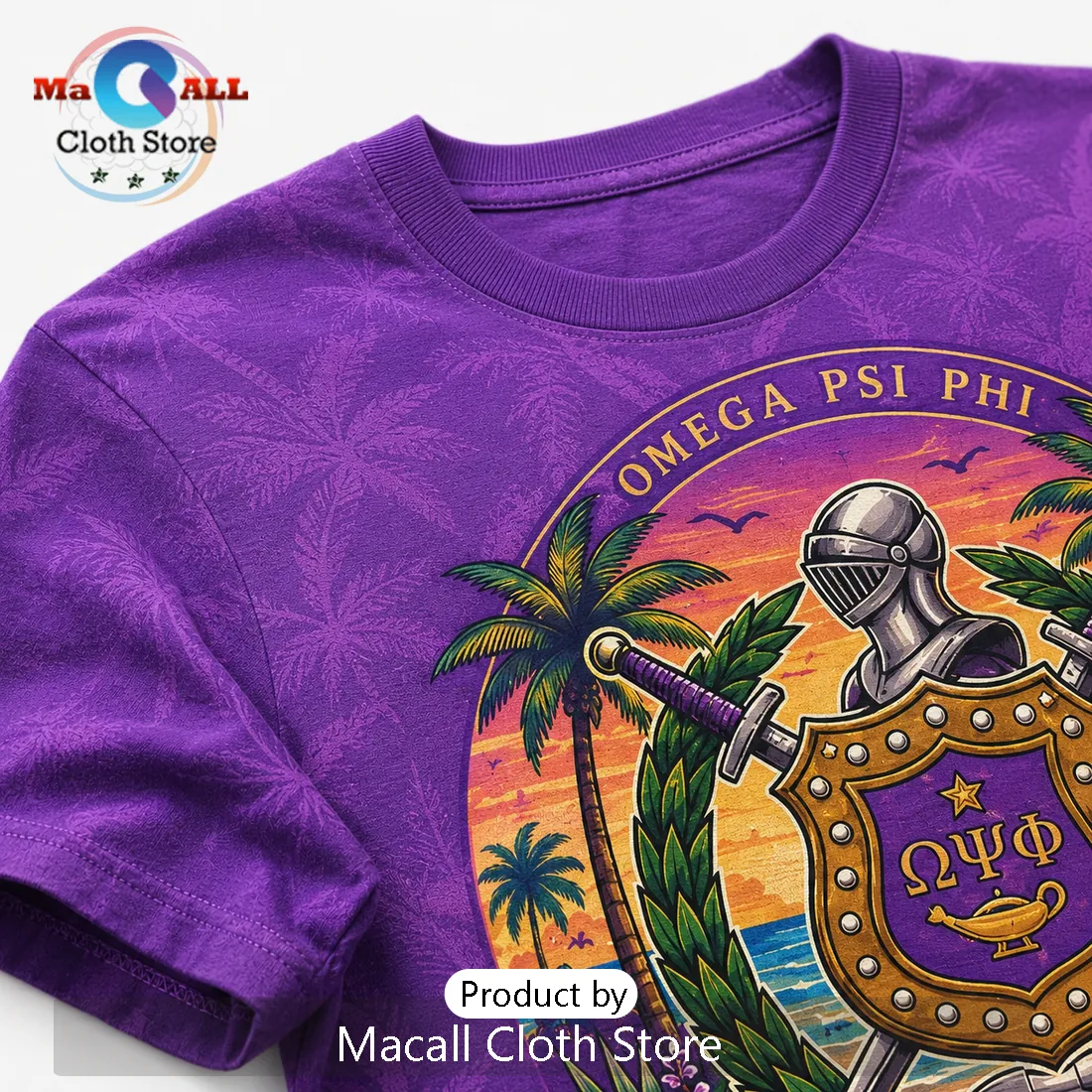 Omega Psi Phi Summer Vibes Purple Bulldog T-Shirt Omega Psi Phi Summer Vibes Purple Bulldog T-Shirt