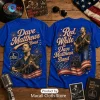 AC DC Rock Band Patriotic American Flag Cotton Crew T-Shirt