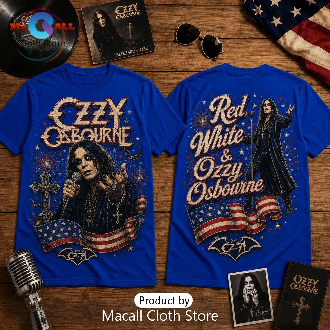Ozzy Osbourne Patriotic 4th Of July Themed Vintage Tee Shirt Ozzy Osbourne Patriotic 4th Of July Themed Vintage Tee Shirt
