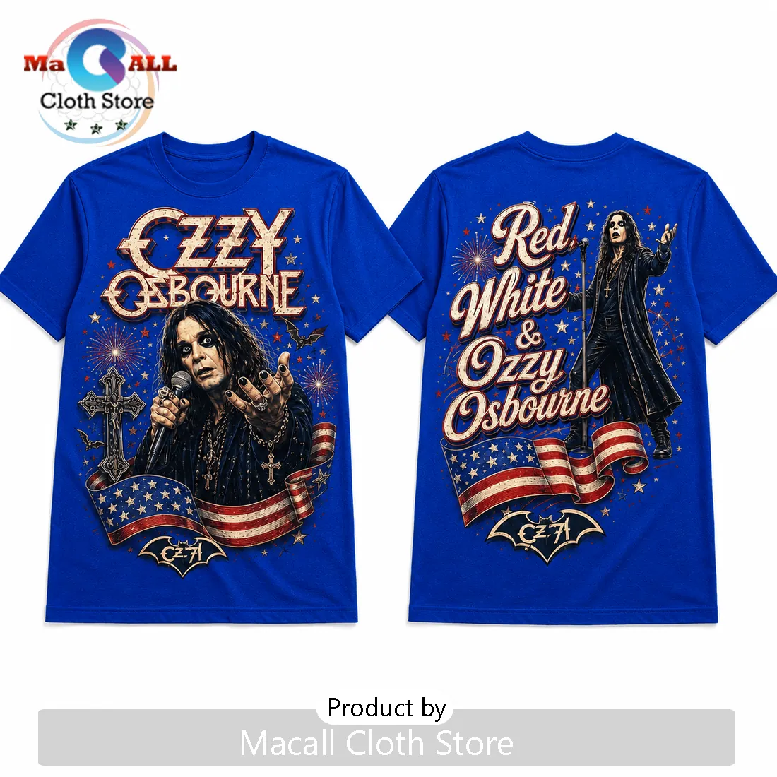 Ozzy Osbourne Patriotic 4th Of July Themed Vintage Tee Shirt Ozzy Osbourne Patriotic 4th Of July Themed Vintage Tee Shirt