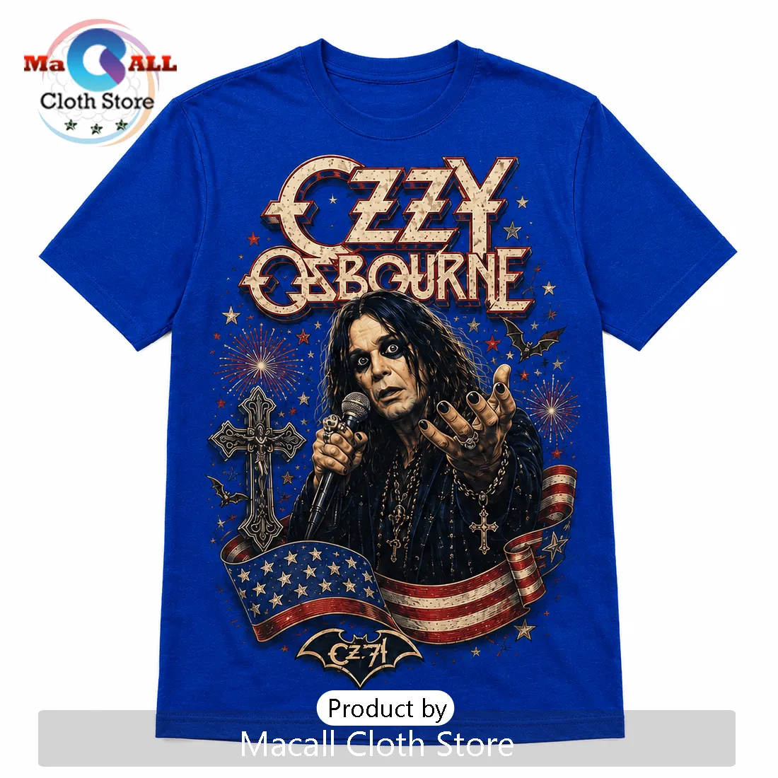 Ozzy Osbourne Patriotic 4th Of July Themed Vintage Tee Shirt Ozzy Osbourne Patriotic 4th Of July Themed Vintage Tee Shirt