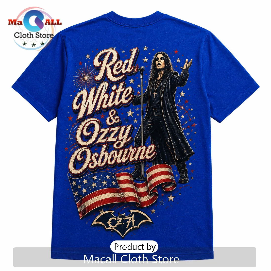 Ozzy Osbourne Patriotic 4th Of July Themed Vintage Tee Shirt Ozzy Osbourne Patriotic 4th Of July Themed Vintage Tee Shirt