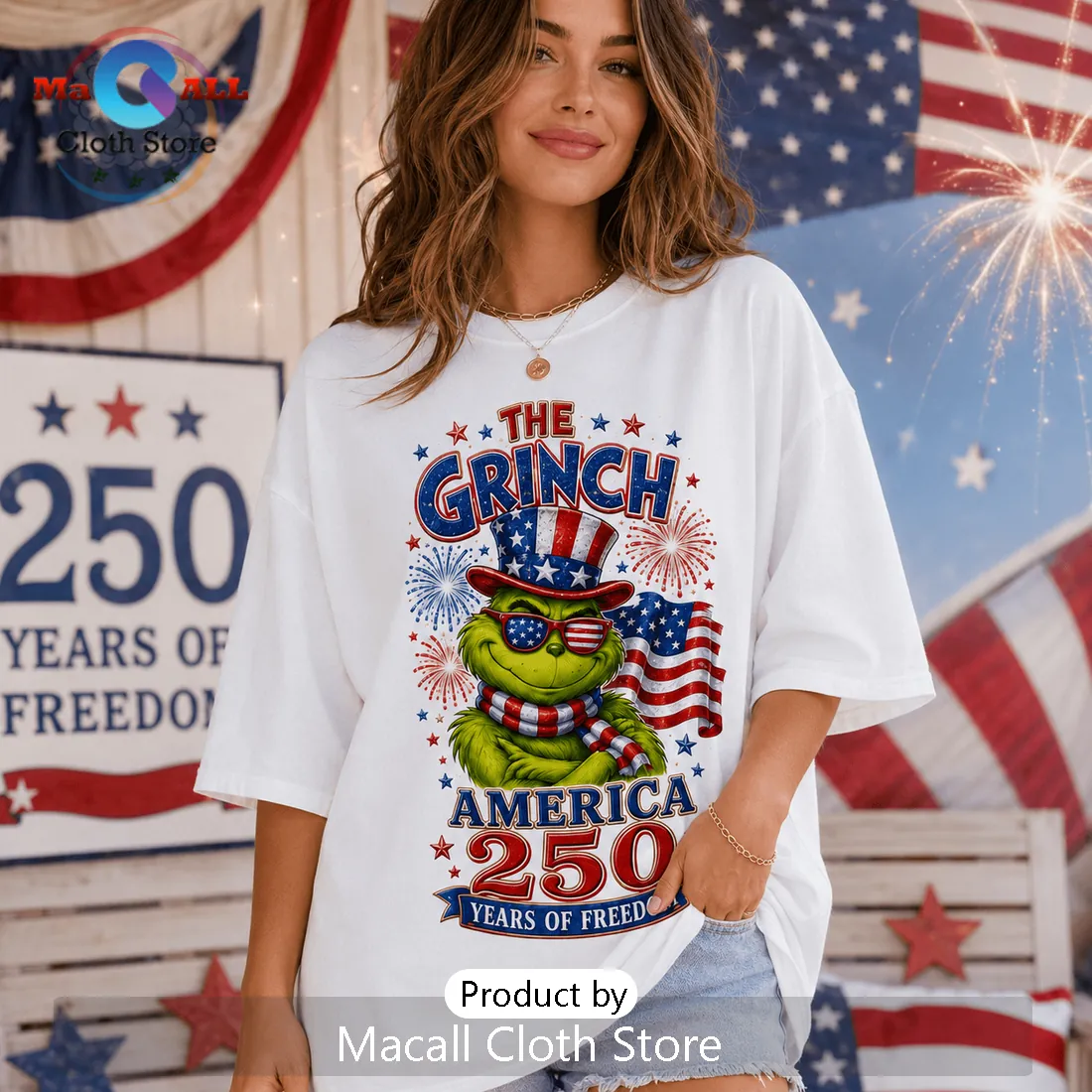 The Grinch America 250 Years 1776-2026 Patriotic Independence Day T-Shirt The Grinch America 250 Years 1776-2026 Patriotic Independence Day T-Shirt