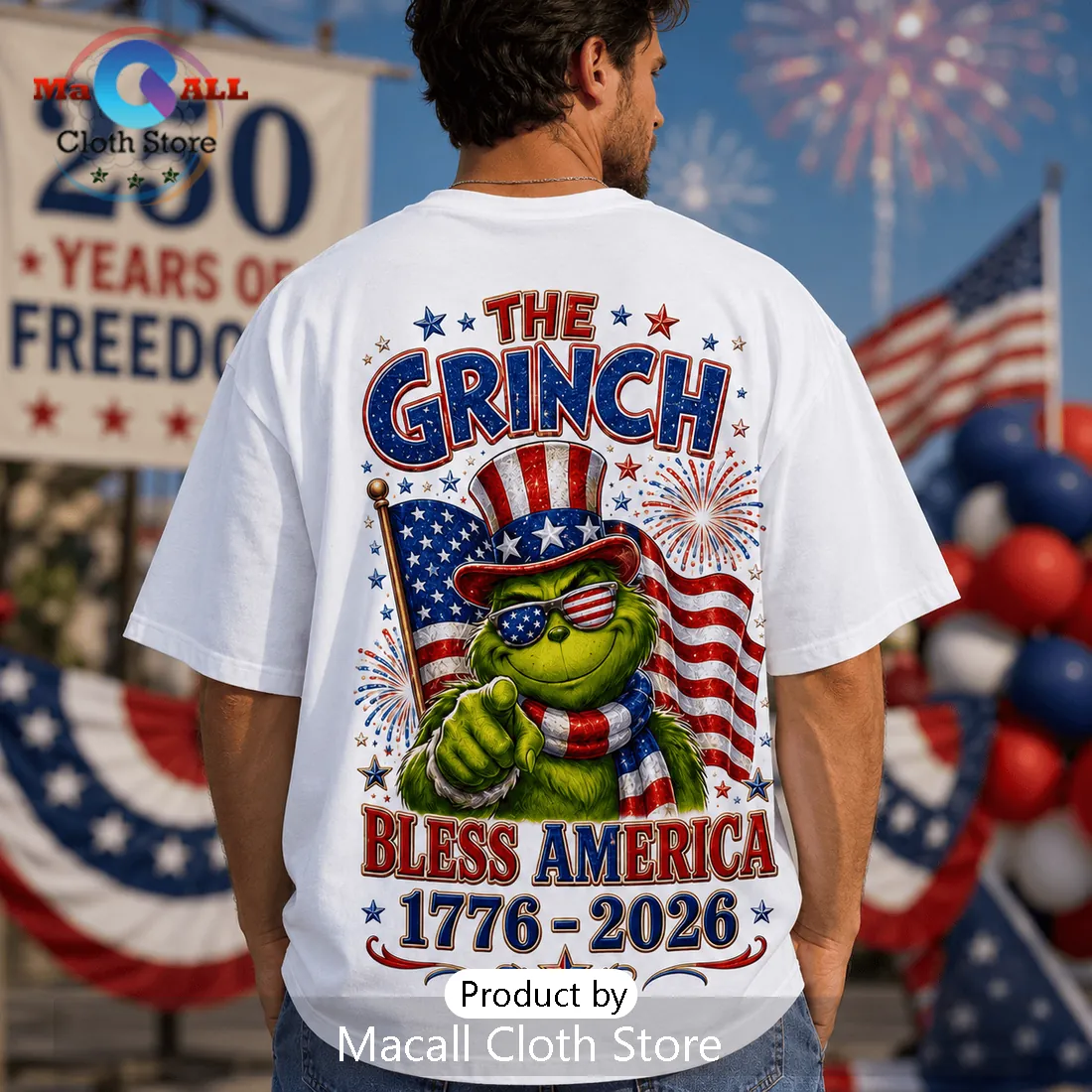 The Grinch America 250 Years 1776-2026 Patriotic Independence Day T-Shirt The Grinch America 250 Years 1776-2026 Patriotic Independence Day T-Shirt