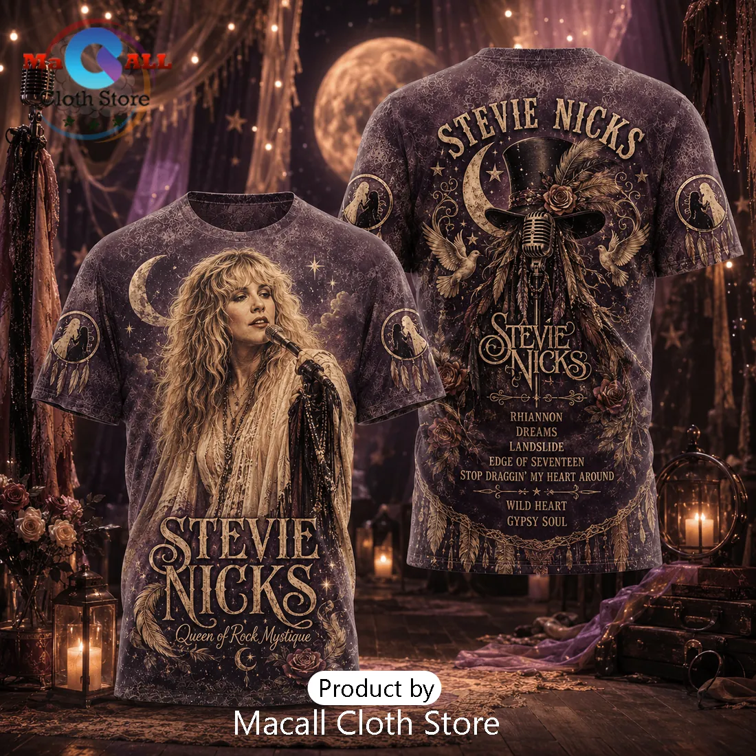 Stevie Nicks Queen of Rock Mystique Vintage Music Tour 2026 T-Shirt Stevie Nicks Queen of Rock Mystique Vintage Music Tour 2026 T-Shirt