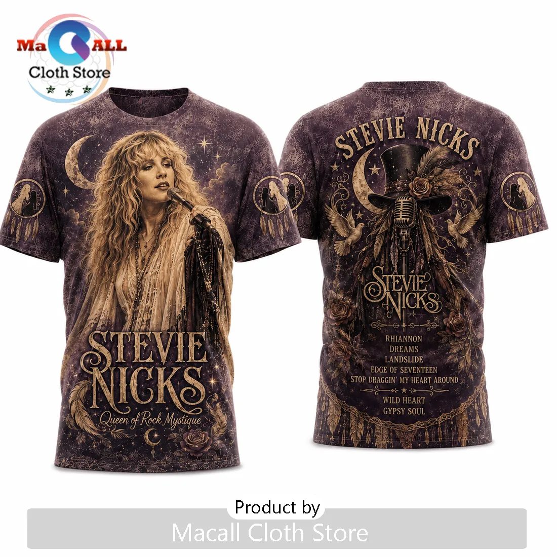 Stevie Nicks Queen of Rock Mystique Vintage Music Tour 2026 T-Shirt Stevie Nicks Queen of Rock Mystique Vintage Music Tour 2026 T-Shirt