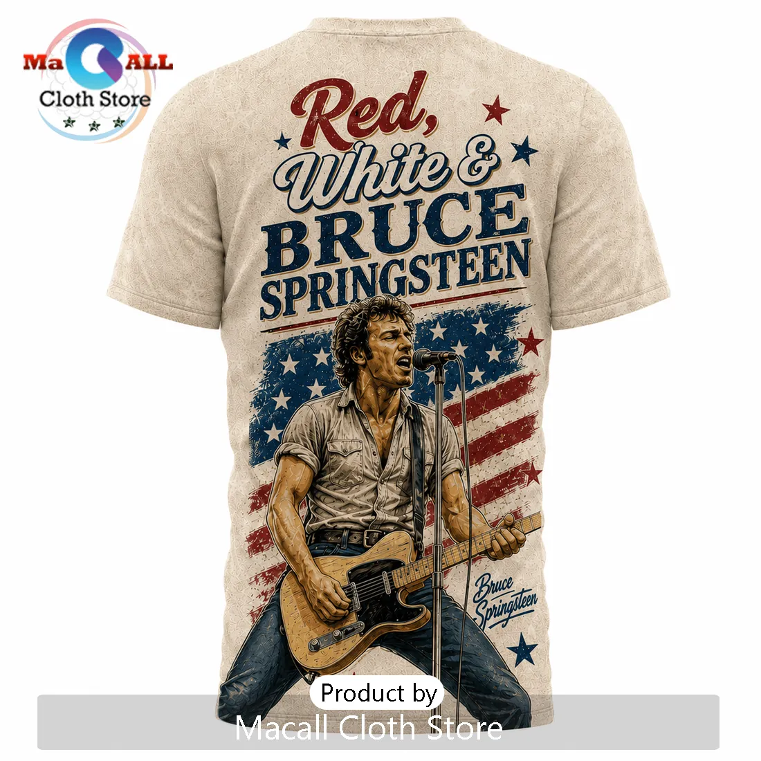 Bruce Springsteen Born In The USA Vintage American Flag T-Shirt Bruce Springsteen Born In The USA Vintage American Flag T-Shirt