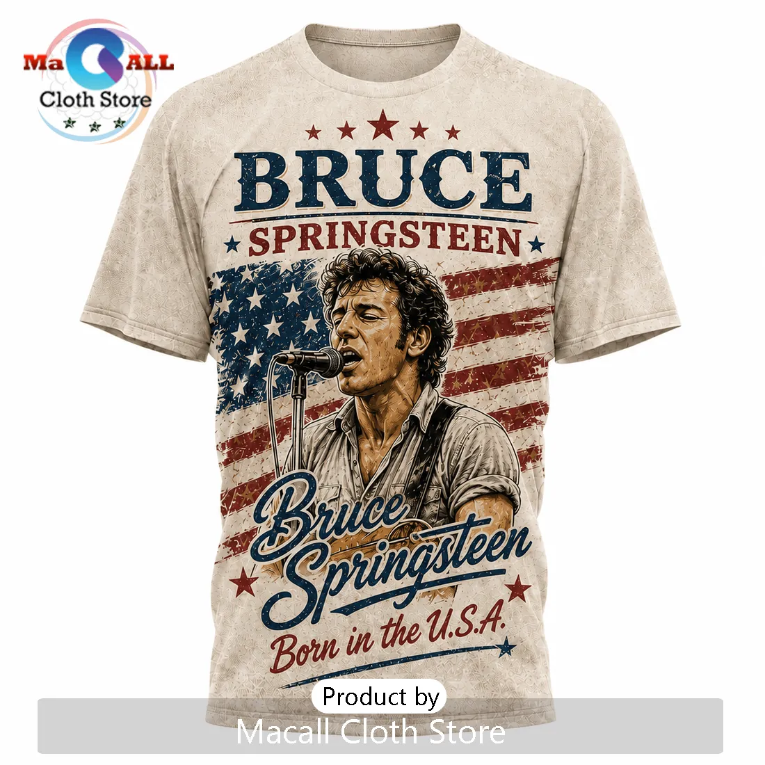 Bruce Springsteen Born In The USA Vintage American Flag T-Shirt Bruce Springsteen Born In The USA Vintage American Flag T-Shirt
