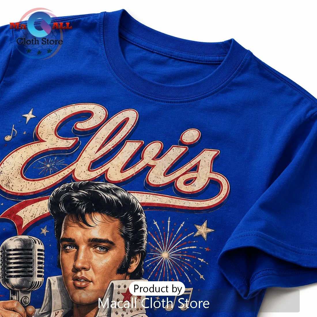 2026 Elvis Presley The King Red White and Blue T-Shirt 2026 Elvis Presley The King Red White and Blue T-Shirt