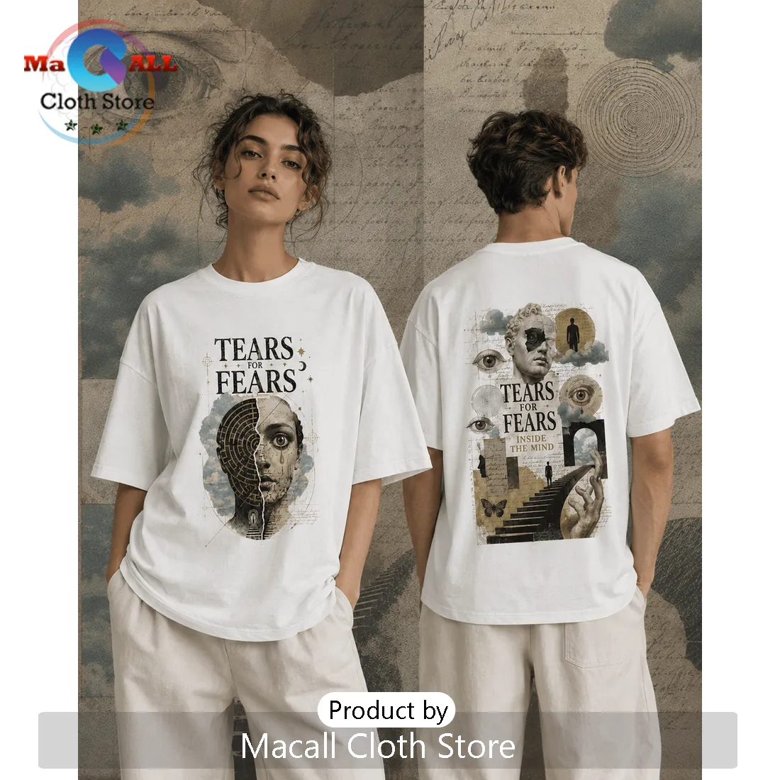 Tears For Fears Surreal Art Retro Aesthetic Off-White 2026 Shirt Tears For Fears Surreal Art Retro Aesthetic Off-White 2026 Shirt