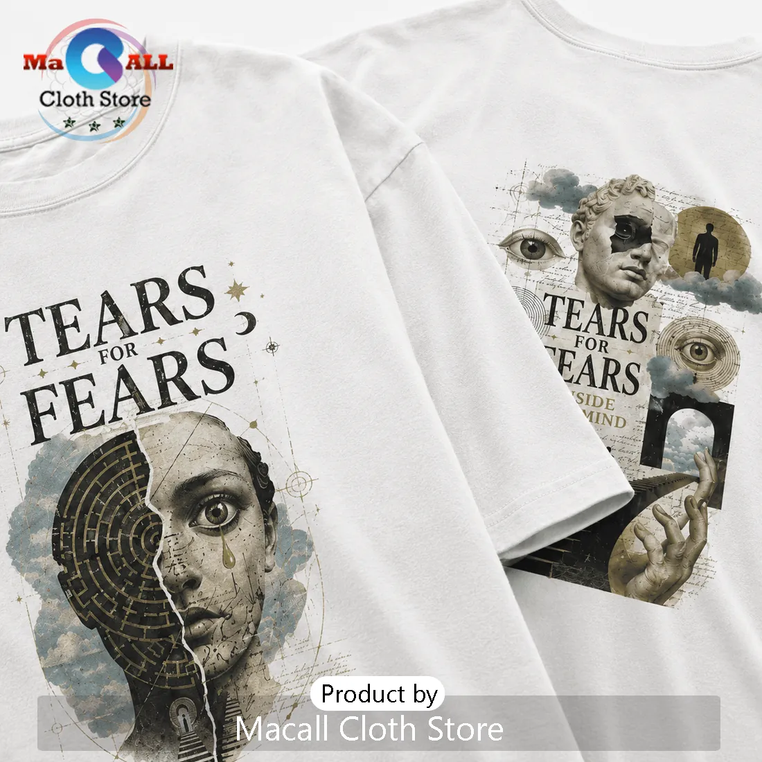 Tears For Fears Surreal Art Retro Aesthetic Off-White 2026 Shirt Tears For Fears Surreal Art Retro Aesthetic Off-White 2026 Shirt