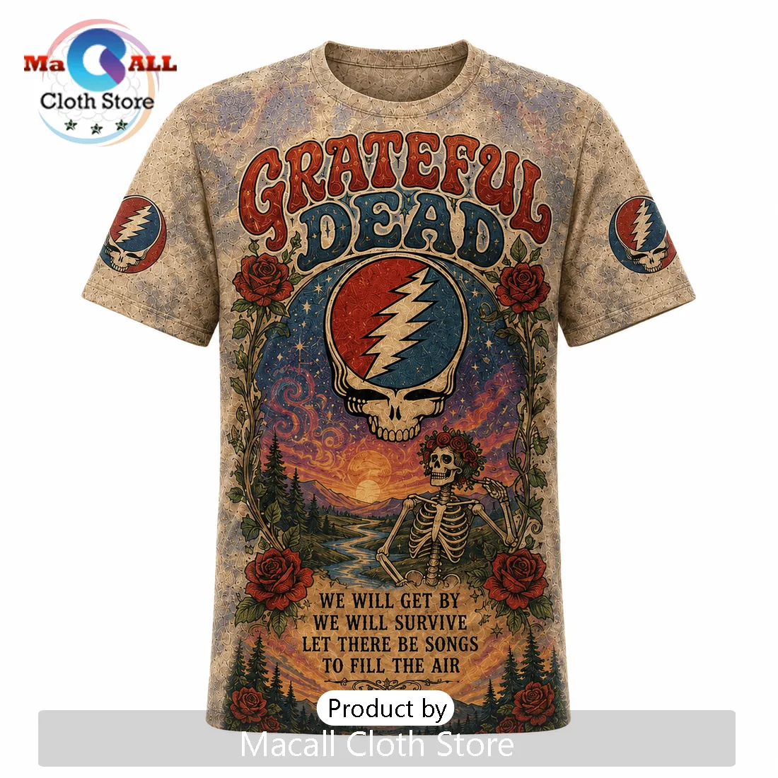Grateful Dead Vintage Illustrated Skeleton Dancing Bears Shirt Grateful Dead Vintage Illustrated Skeleton Dancing Bears Shirt