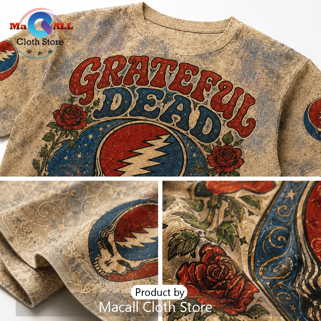 Grateful Dead Vintage Illustrated Skeleton Dancing Bears Shirt Grateful Dead Vintage Illustrated Skeleton Dancing Bears Shirt