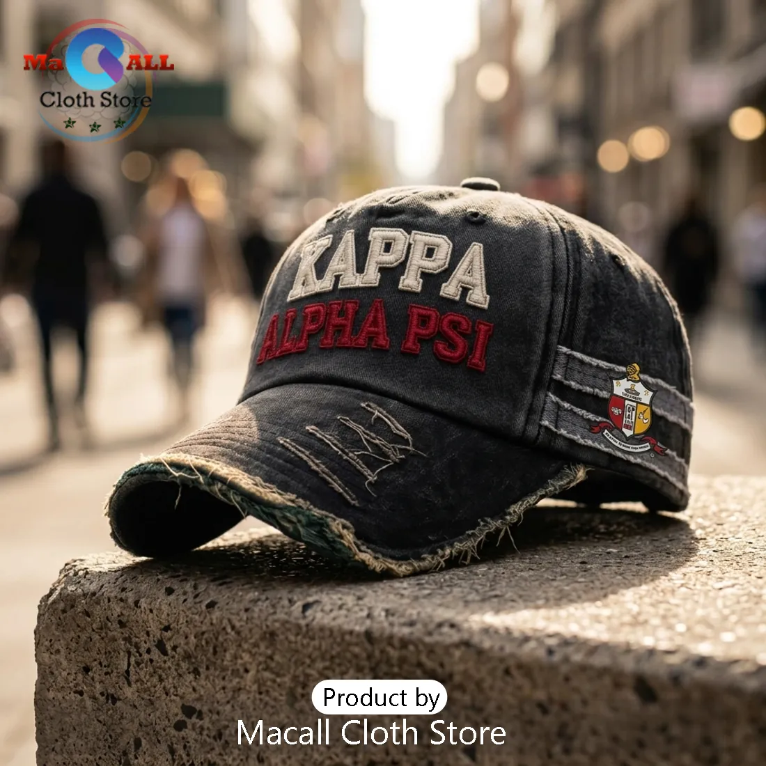 Kappa Alpha Psi Distressed Charcoal Cotton Adjustable Baseball Dad Hat Kappa Alpha Psi Distressed Charcoal Cotton Adjustable Baseball Dad Hat