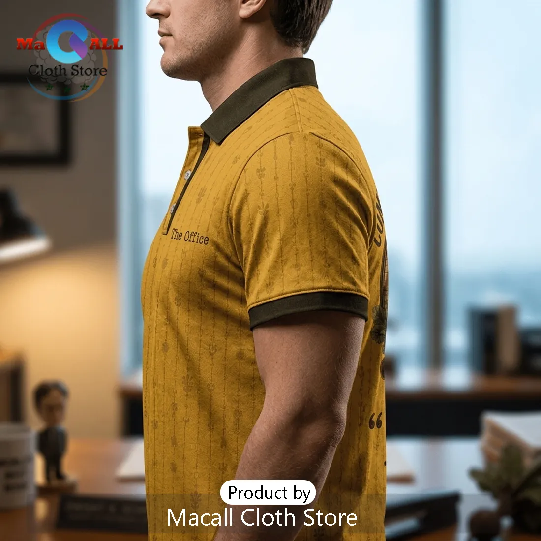 The Office Dwight Schrute Compromise Is For The Weak Yellow Mustard Polo Shirt The Office Dwight Schrute Compromise Is For The Weak Yellow Mustard Polo Shirt