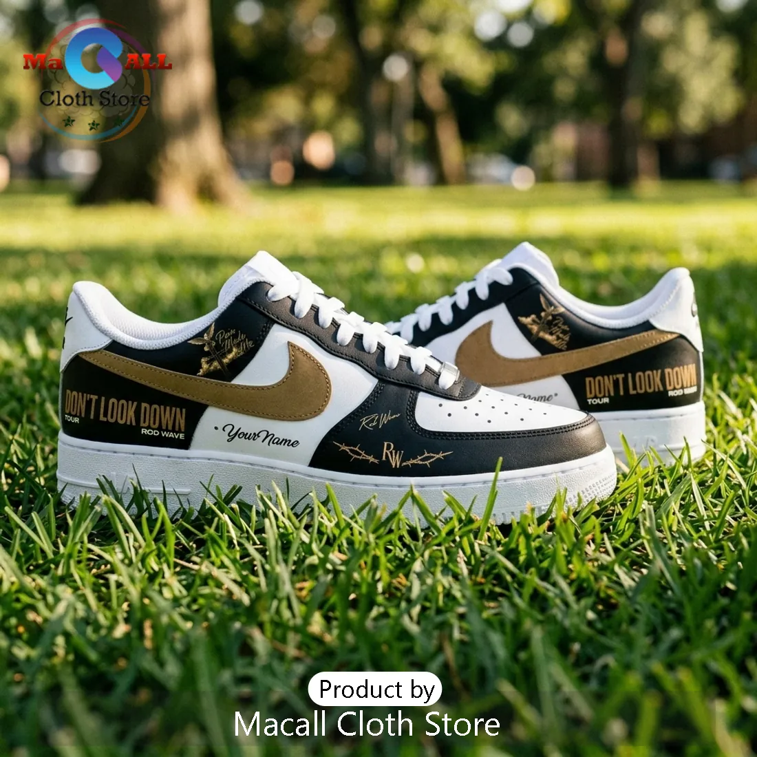 Rod Wave Don’t Look Down Tour 2026 Custom Nike Air Force 1 Sneakers Rod Wave Don’t Look Down Tour 2026 Custom Nike Air Force 1 Sneakers