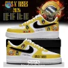 Guns N Roses World Tour 2026 Black and Yellow AIr Force 1 Sneakers