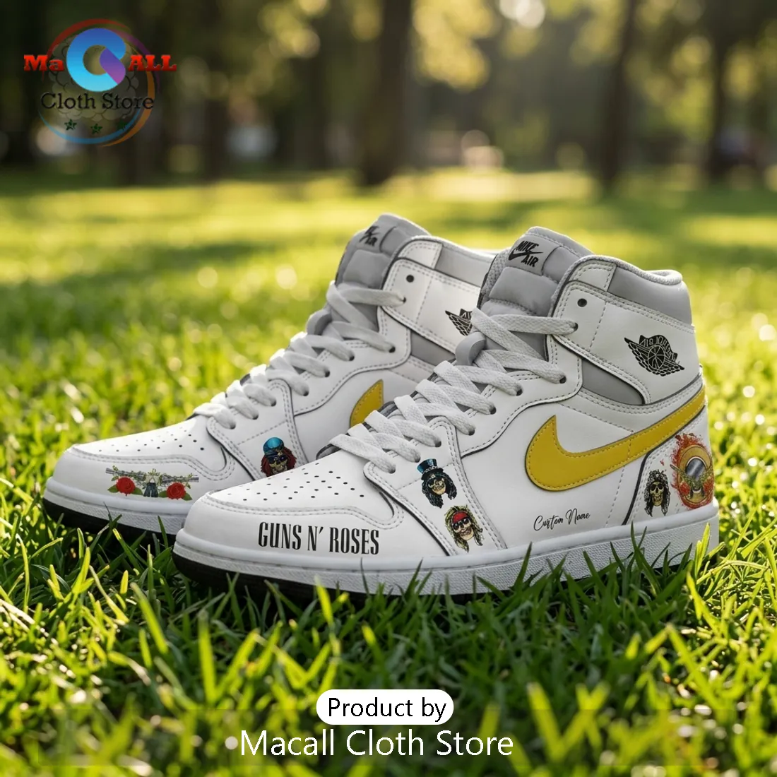 Guns N’ Roses Custom 2026 Tour Air Jordan High Top Sneakers Guns N’ Roses Custom 2026 Tour Air Jordan High Top Sneakers