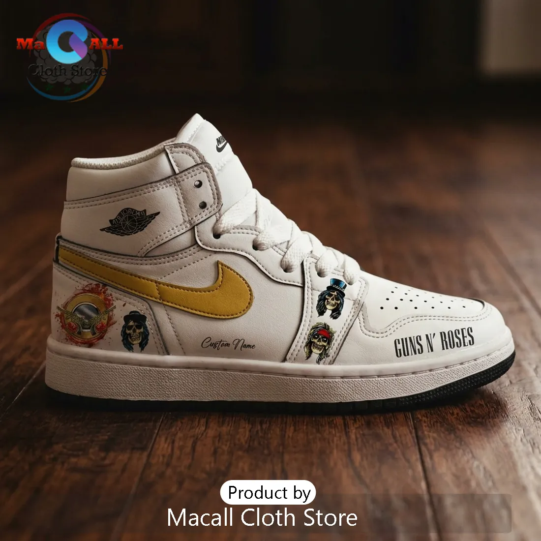 Guns N’ Roses Custom 2026 Tour Air Jordan High Top Sneakers Guns N’ Roses Custom 2026 Tour Air Jordan High Top Sneakers