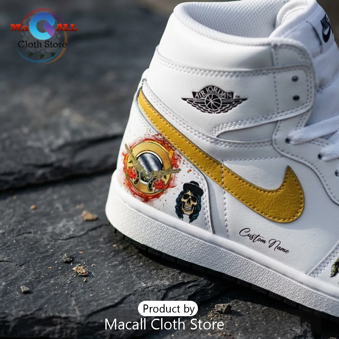 Guns N’ Roses Custom 2026 Tour Air Jordan High Top Sneakers Guns N’ Roses Custom 2026 Tour Air Jordan High Top Sneakers