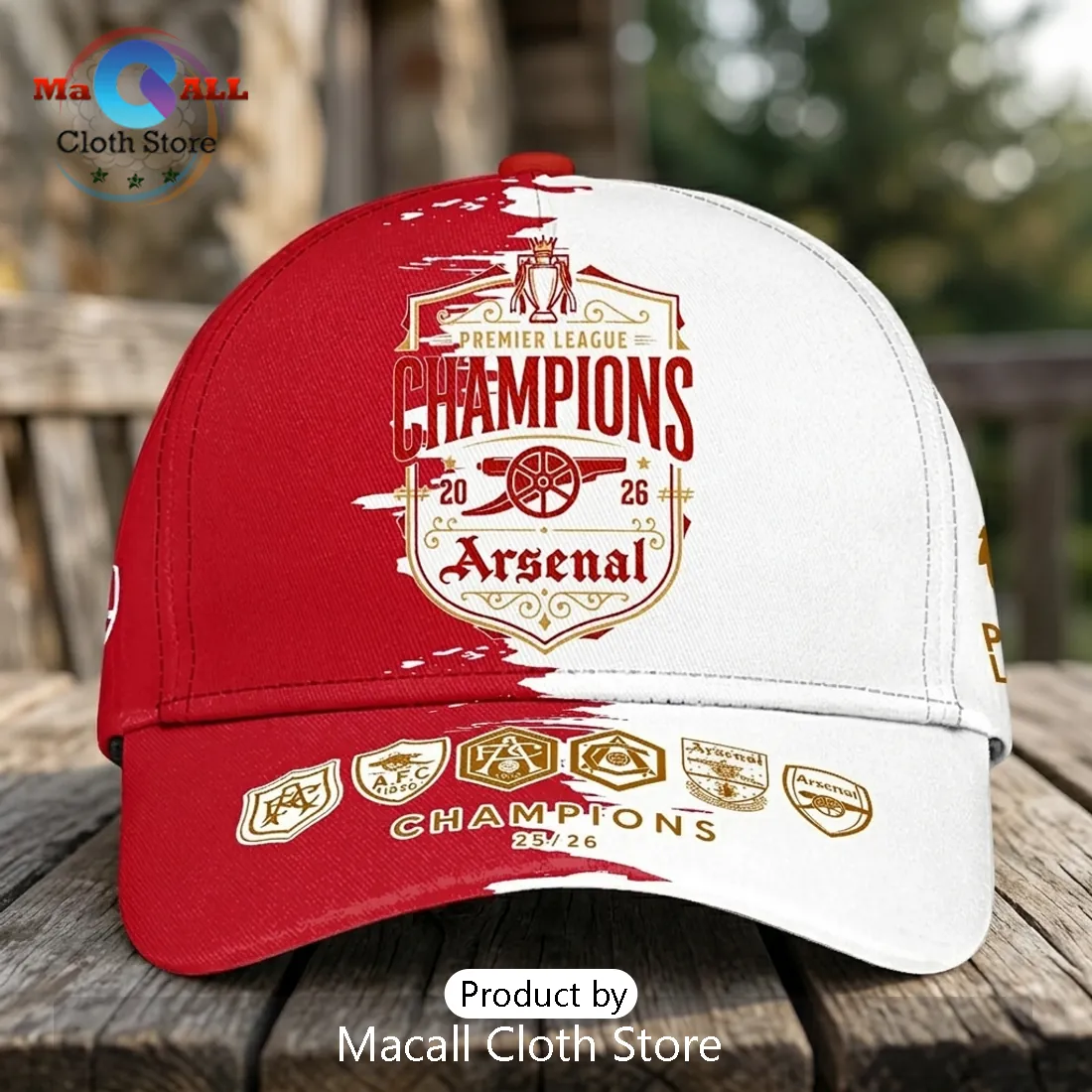Arsenal Football Club Premier League Champions 2025-2026 Baseball Cap Arsenal Football Club Premier League Champions 2025-2026 Baseball Cap