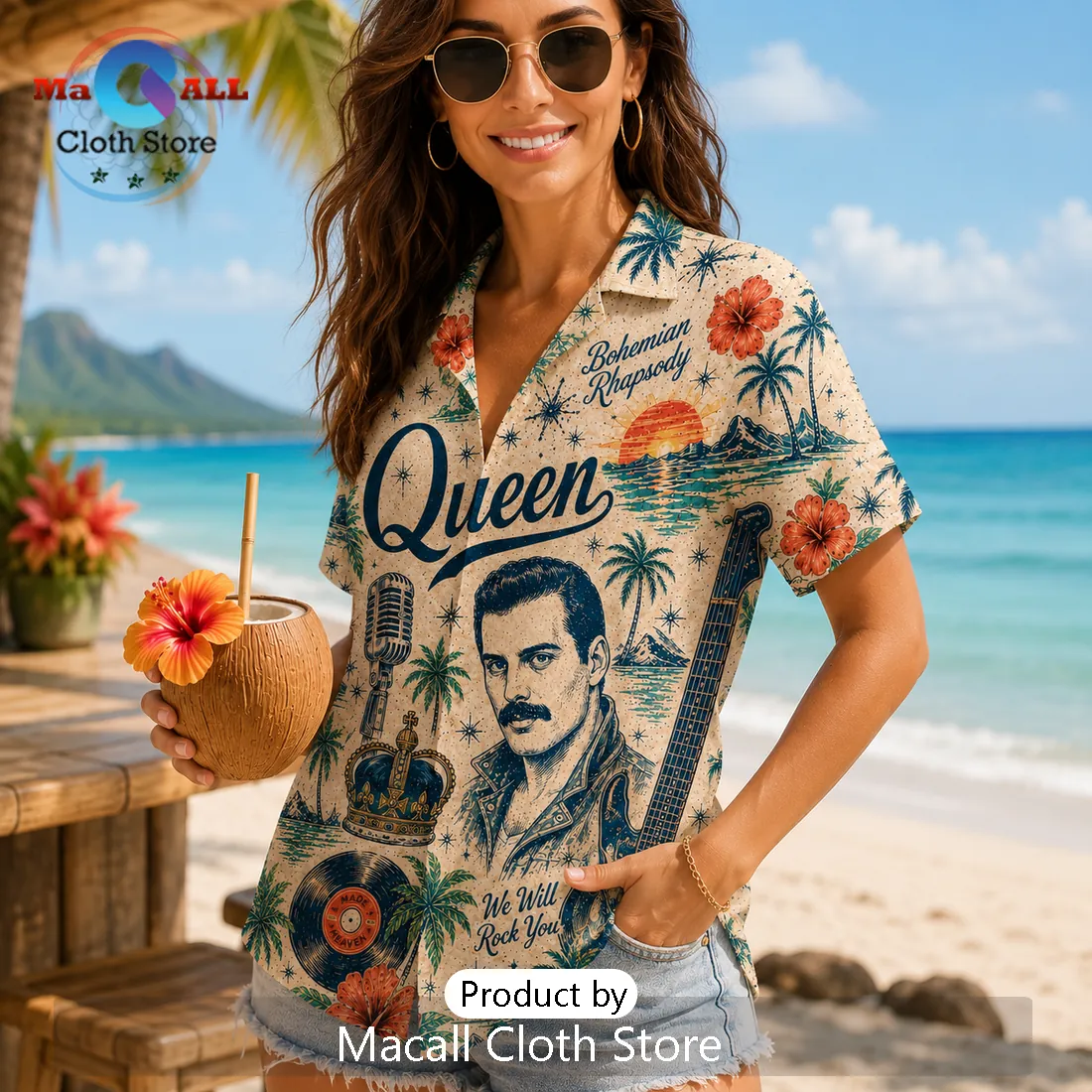 Queen Freddie Mercury Bohemian Rhapsody Hawaiian Shirt Queen Freddie Mercury Bohemian Rhapsody Hawaiian Shirt
