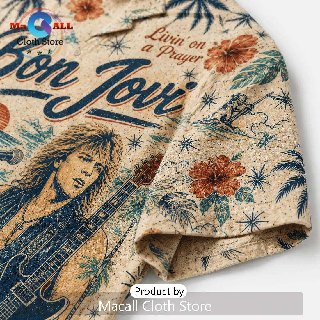 Bon Jovi Tropical Summer Vibes Premium Hawaiian Shirt Bon Jovi Tropical Summer Vibes Premium Hawaiian Shirt