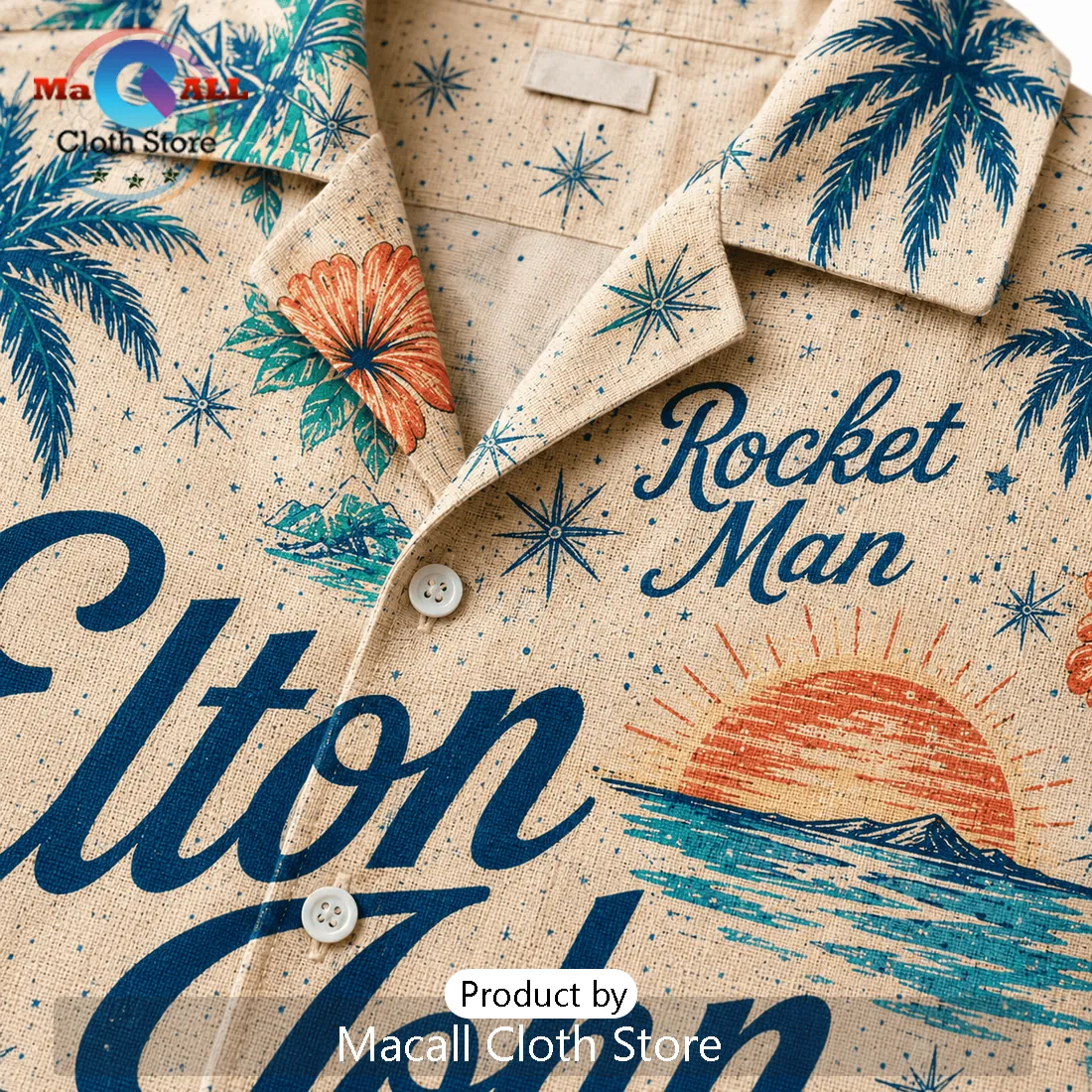 Elton John Rocket Man Tropical Hawaiian Shirt Elton John Rocket Man Tropical Hawaiian Shirt
