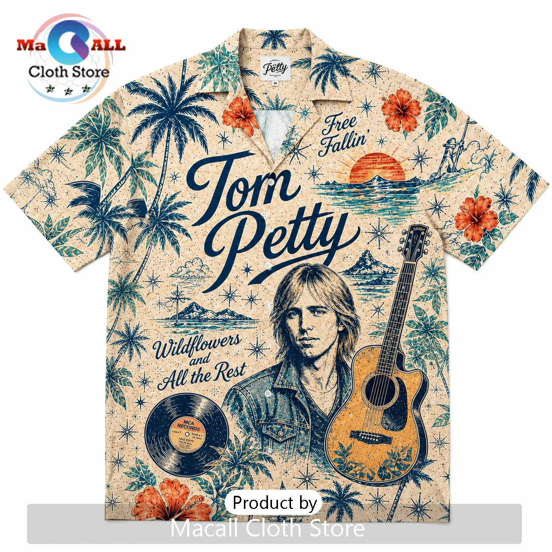 Tom Petty Wildflowers Tropical Summer Vibes Hawaiian Shirt Tom Petty Wildflowers Tropical Summer Vibes Hawaiian Shirt