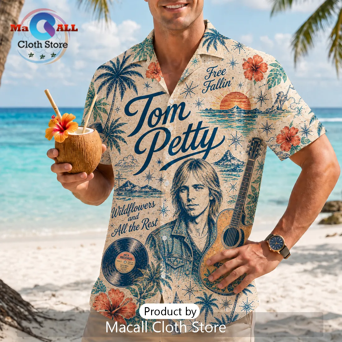 Tom Petty Wildflowers Tropical Summer Vibes Hawaiian Shirt Tom Petty Wildflowers Tropical Summer Vibes Hawaiian Shirt