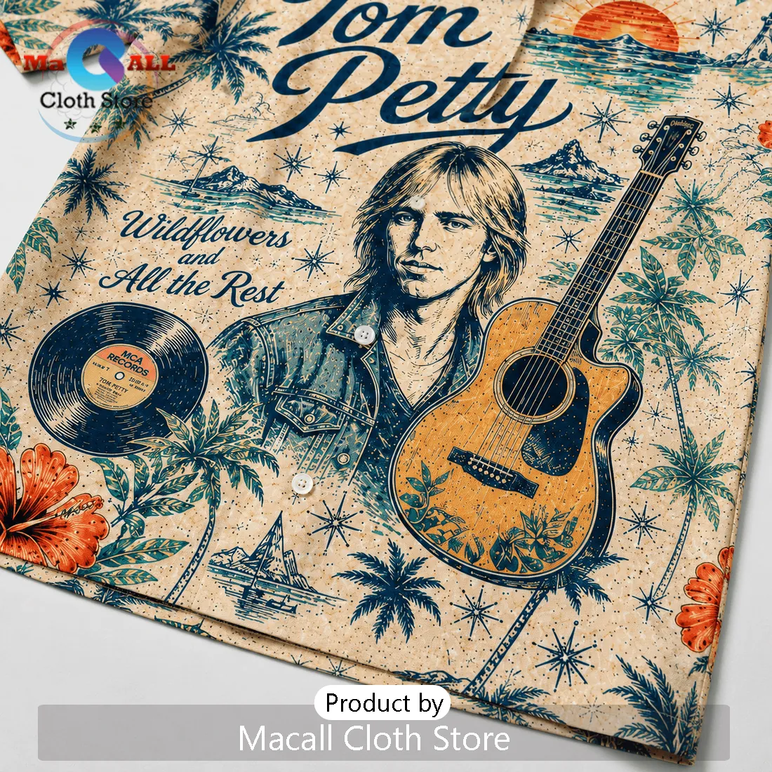 Tom Petty Wildflowers Tropical Summer Vibes Hawaiian Shirt Tom Petty Wildflowers Tropical Summer Vibes Hawaiian Shirt