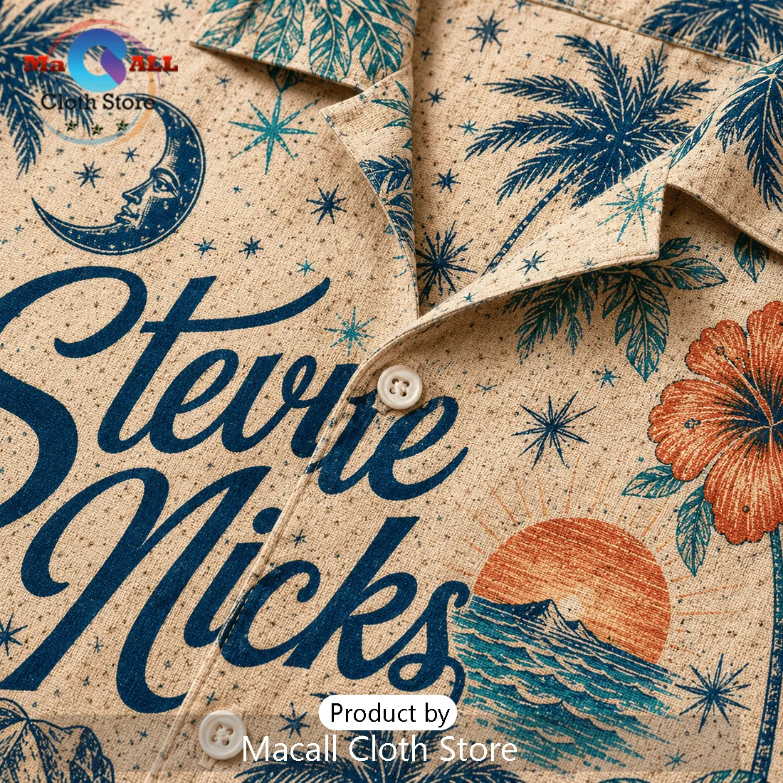 Stevie Nicks Rhiannon Tropical Summer Hawaiian Shirt Stevie Nicks Rhiannon Tropical Summer Hawaiian Shirt