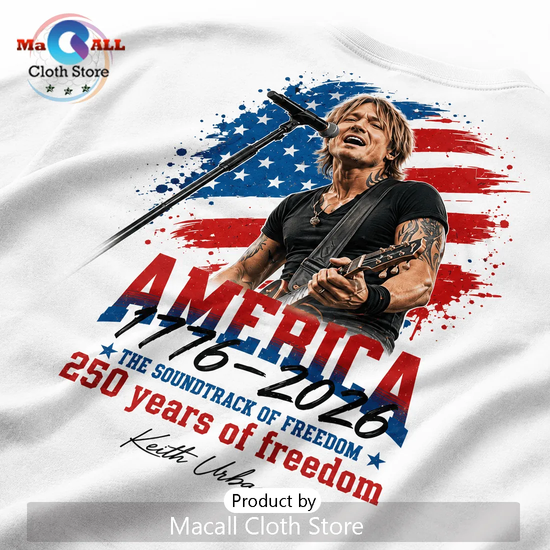 Keith Urban American Freedom 1776-2026 T-Shirt Keith Urban American Freedom 1776-2026 T-Shirt