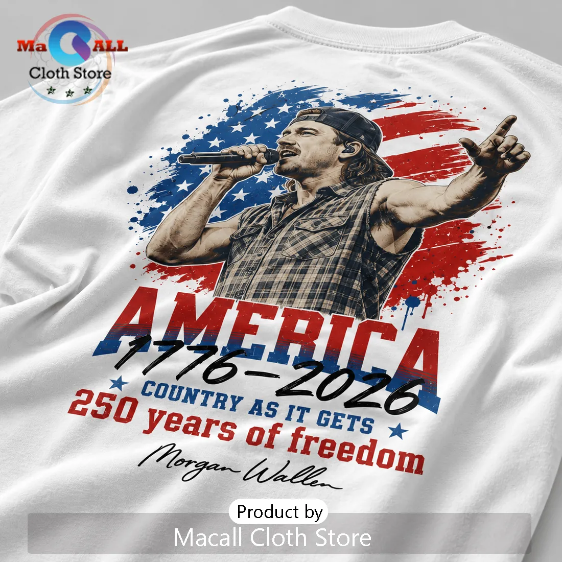 Morgan Wallen American Eagle 1776-2026 T-Shirt Morgan Wallen American Eagle 1776-2026 T-Shirt