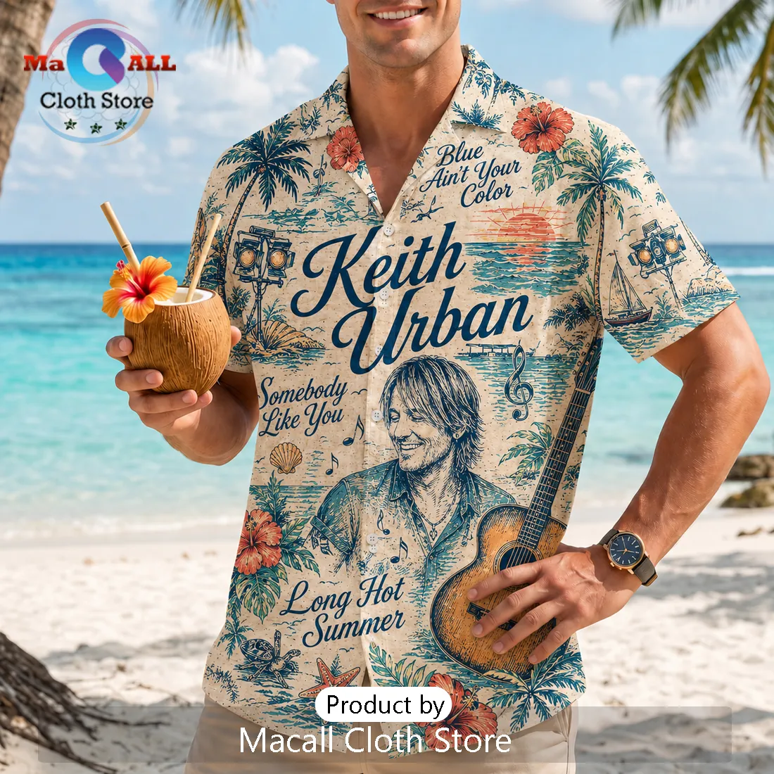 Keith Urban Tropical Summer Hawaiian Shirt 2026 Keith Urban Tropical Summer Hawaiian Shirt 2026