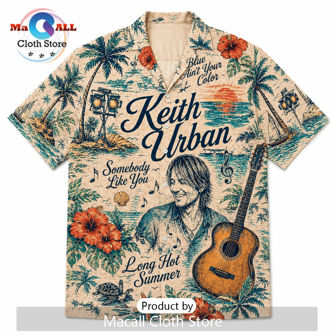 Keith Urban Tropical Summer Hawaiian Shirt 2026 Keith Urban Tropical Summer Hawaiian Shirt 2026