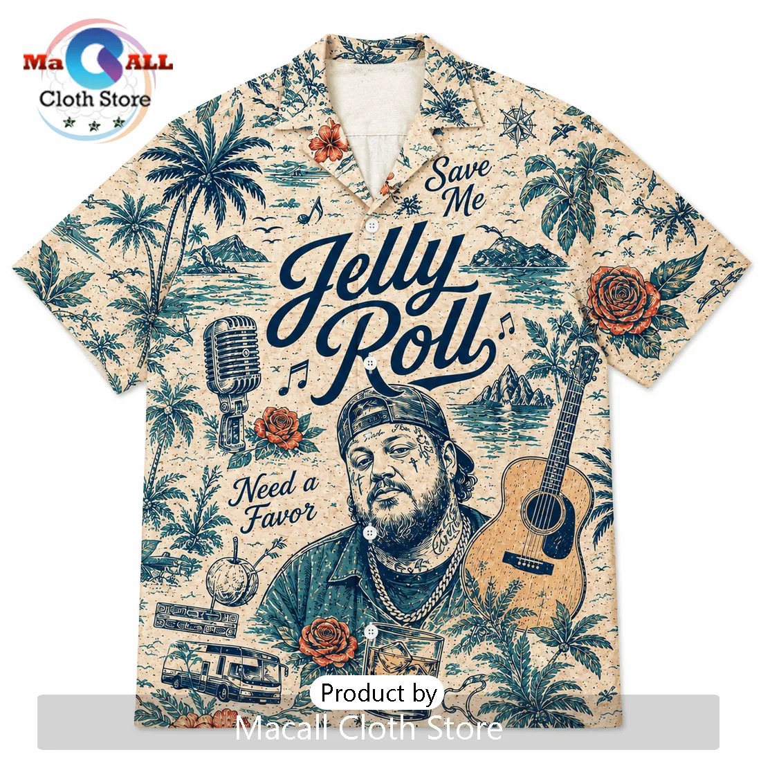 Jelly Roll Need a Favor Tropical Hawaiian Shirt 2026 Jelly Roll Need a Favor Tropical Hawaiian Shirt 2026
