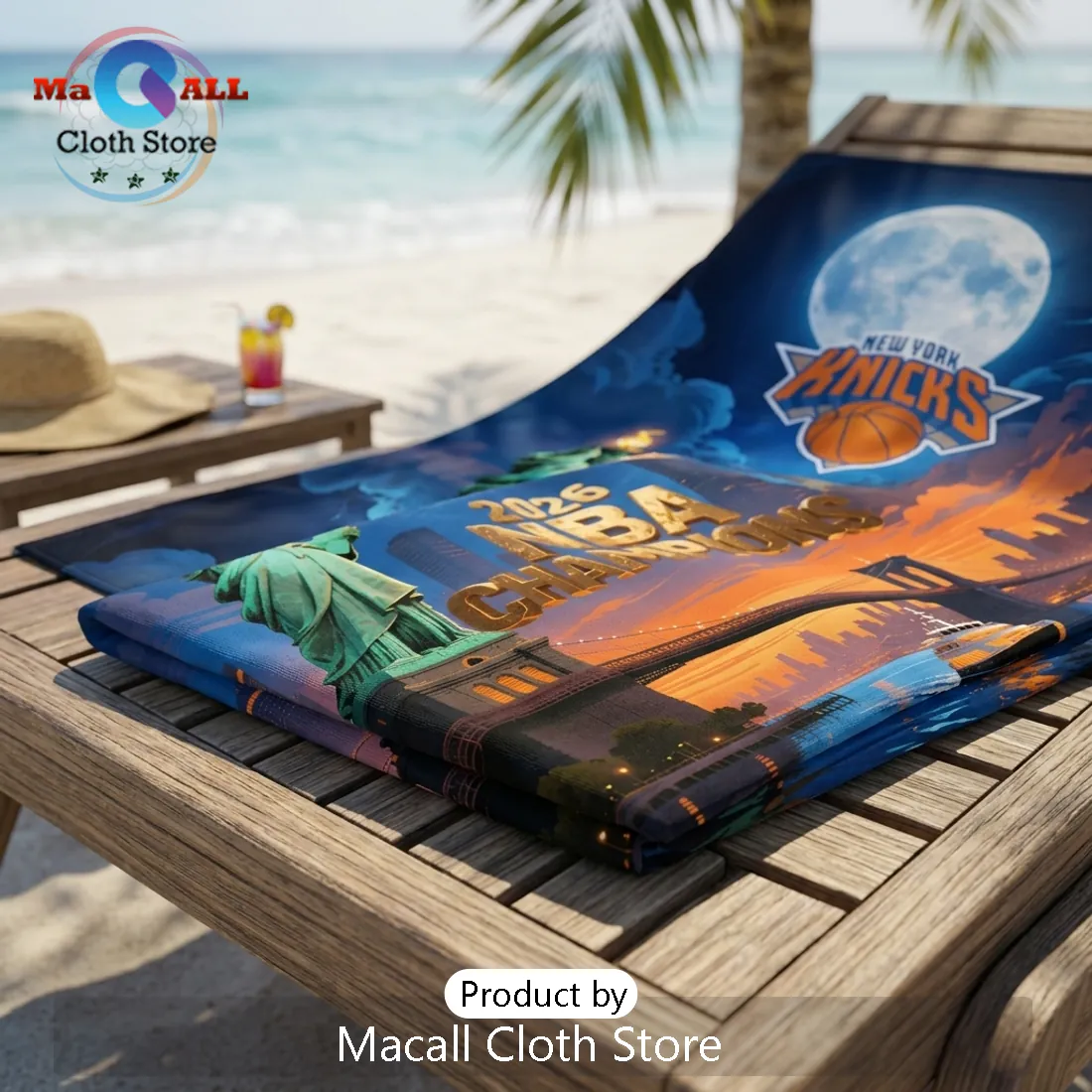 New York Knicks 2026 NBA Champions Beach Towel