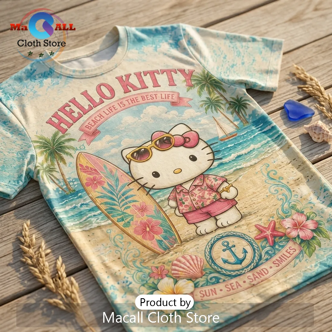 Hello Kitty Summer Vacation T-Shirt Hello Kitty Summer Vacation T-Shirt