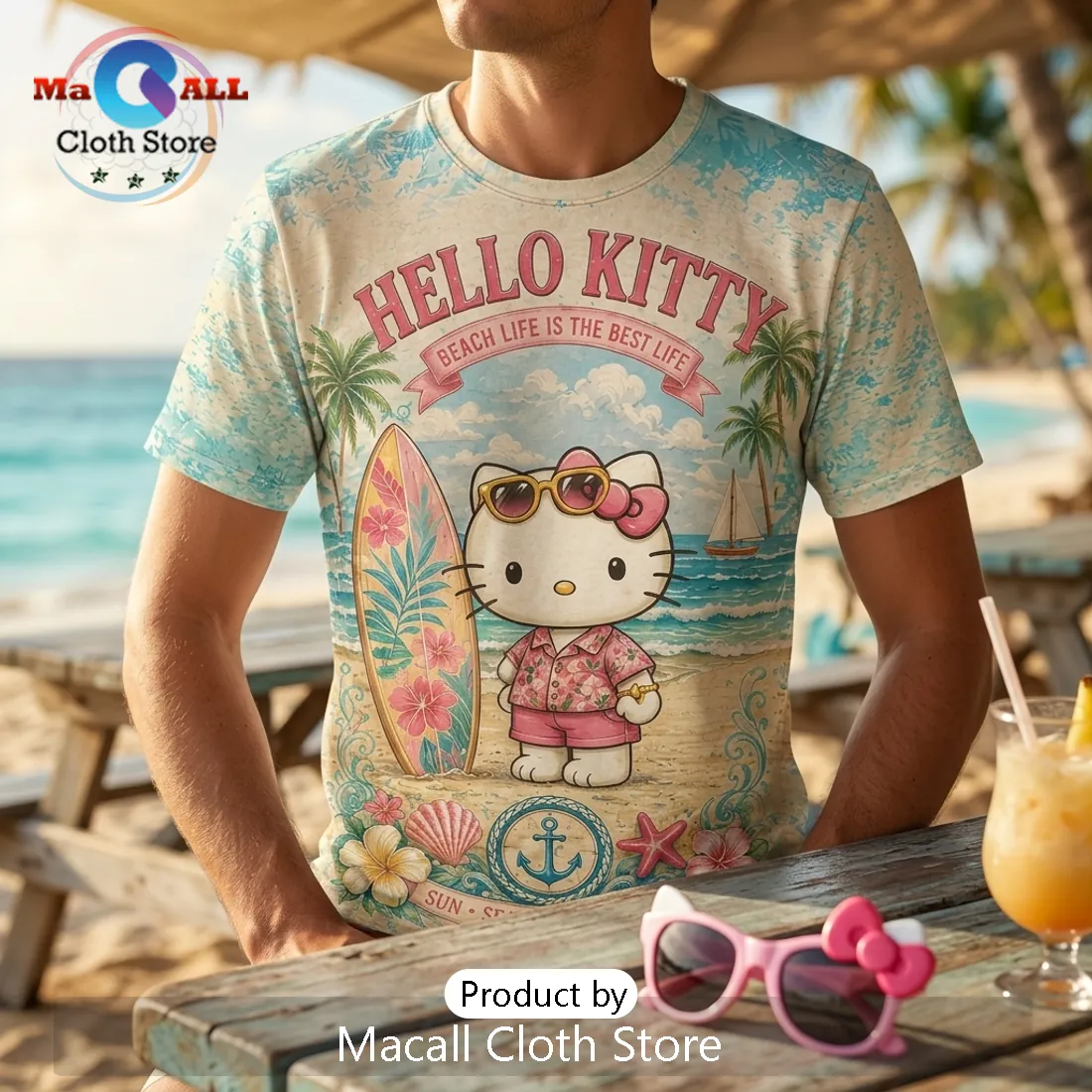 Hello Kitty Summer Vacation T-Shirt Hello Kitty Summer Vacation T-Shirt