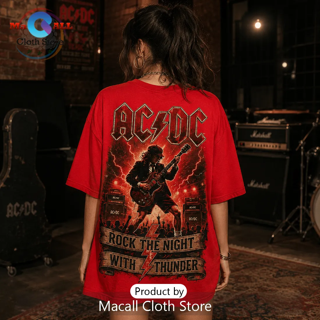 AC/DC High Voltage Rock Band Red T-Shirt AC/DC High Voltage Rock Band Red T-Shirt