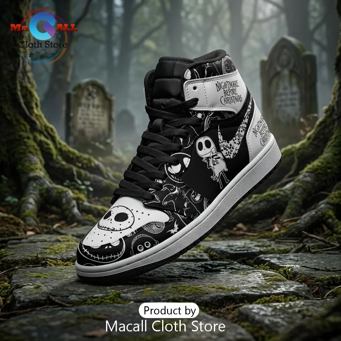 The Nightmare Before Christmas Air Jordan High Top Sneakers The Nightmare Before Christmas Air Jordan High Top Sneakers