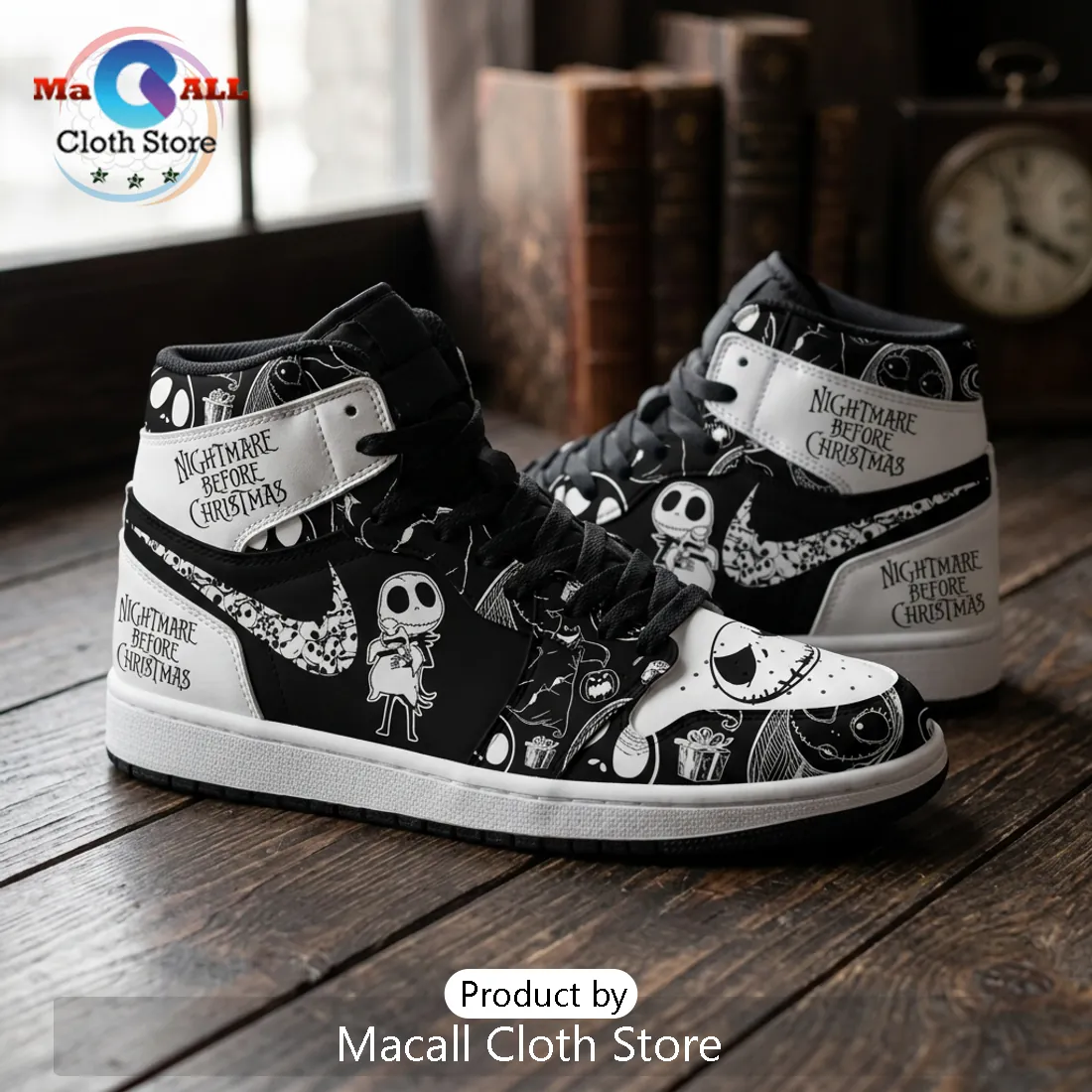 The Nightmare Before Christmas Air Jordan High Top Sneakers The Nightmare Before Christmas Air Jordan High Top Sneakers